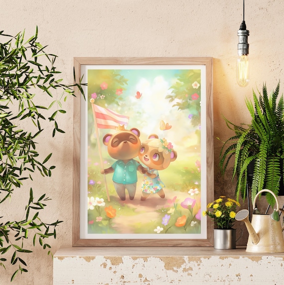 Animal Crossing Tom Nook Poster – ACNH Watercolor Print, Cute - Main Image