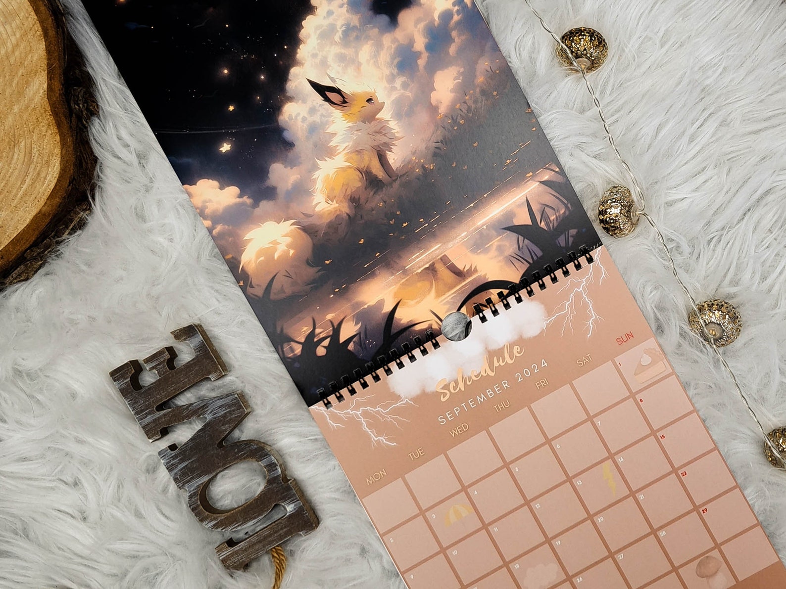 Pokemon Eevee Evolution 2024 Wall Calendar, 2024 Planner, Cute Calendar