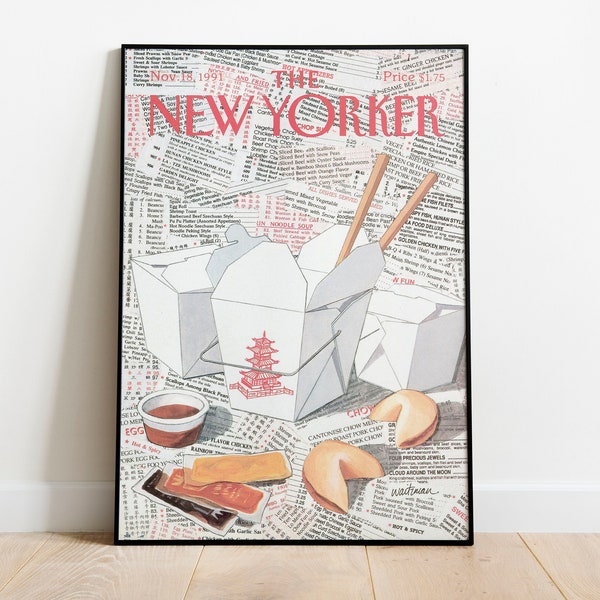 The New Yorker Magazine Cover Print, Arthur Getz Print, New Yorker Print, Magazine Cover Art, New Yorker Poster, Large Wall Art, Gift For