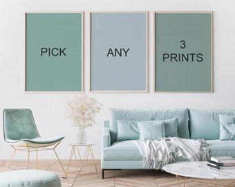 Custom Gallery Wall Art: Pick Any 3 Prints (Digital Download)