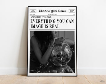 The New York Times Wall Art, Newspaper Print, Trendy New york Newspaper Print, Headline Print, Newspaper Poster, Digital Print