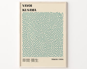 Yayoi Kusama Print, Gallery Wall Art, Yayoi Kusama, Kusama Exhibition Print, Museum Poster, Japanese Wall Art, Digital Download