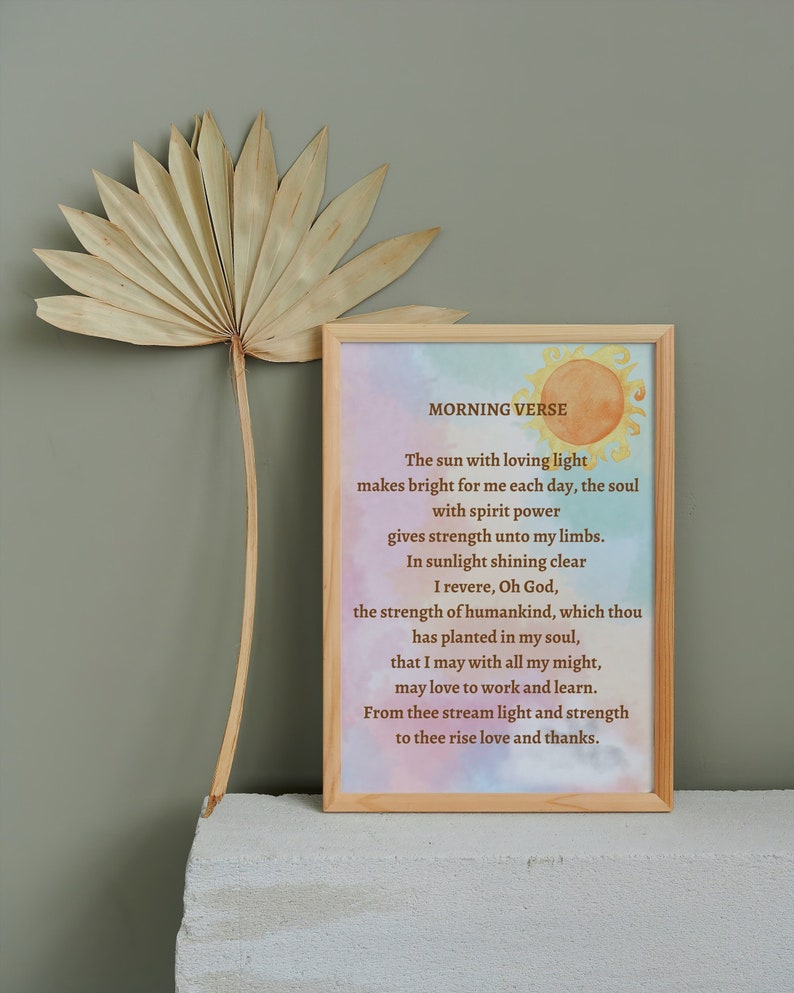 Waldorf Inspired Print Art Children Waldorf Inspired Wall Etsy Australia