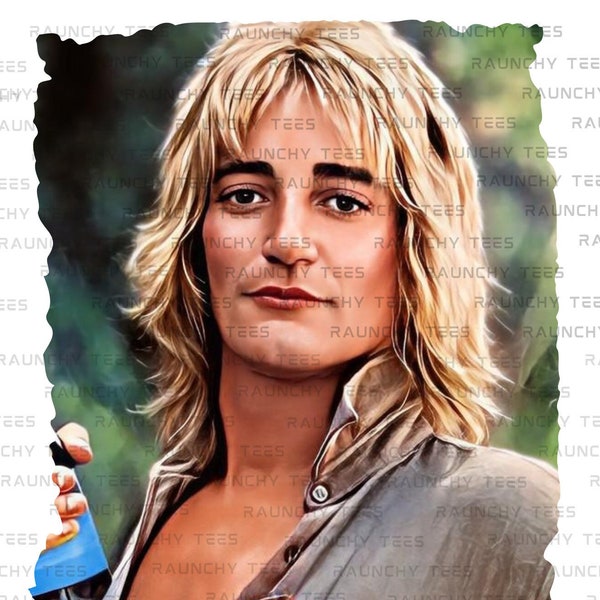 Rod Stewart Png and Jpg   Files | Animated Shirt Print | Digital Download | DTF | DTG | Sublimation | With and Without Torn Border