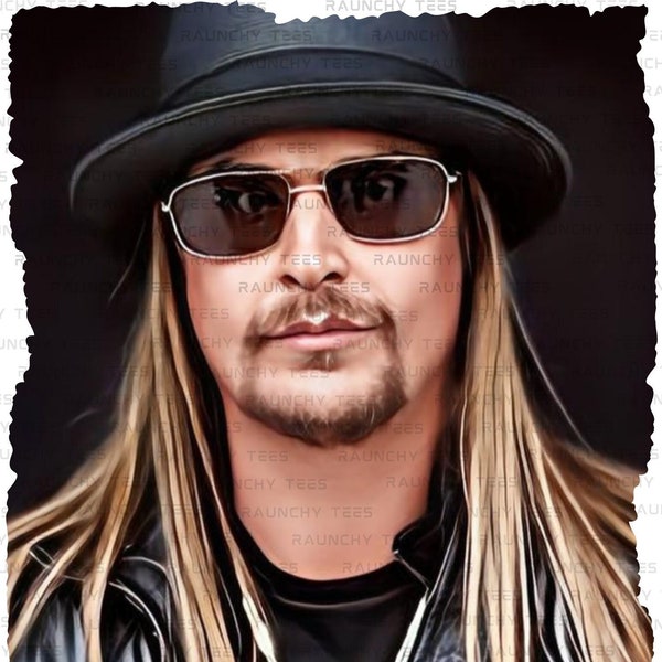 Kid Rock PNG & Jpg Files | Animated Shirt Print | Digital Download | DTF | DTG | Sublimation | With and Without Border