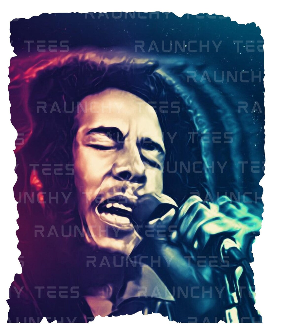 Bob Marley PNG & Jpg Files Animated Shirt Print Digital Download DTF