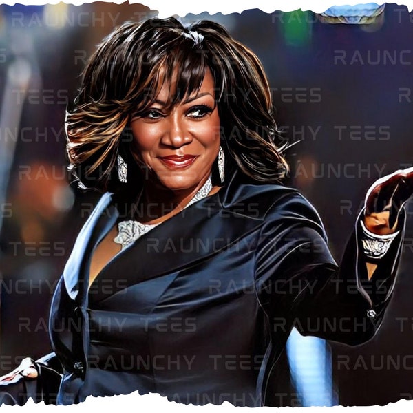 Patti Labelle PNG & Jpg Files | Animated Shirt Print | Digital Download | DTF | DTG | Sublimation | With and Without Border