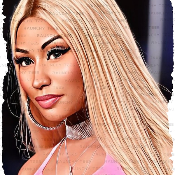 Nicki Minaj PNG & Jpg Files | Animated Shirt Print | Digital Download | DTF | DTG | Sublimation | With and Without Border