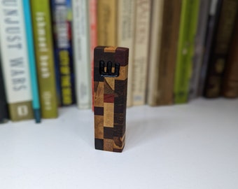 Small Wooden Mezuzah Case, Handmade from Reclaimed, Upcycled Wood