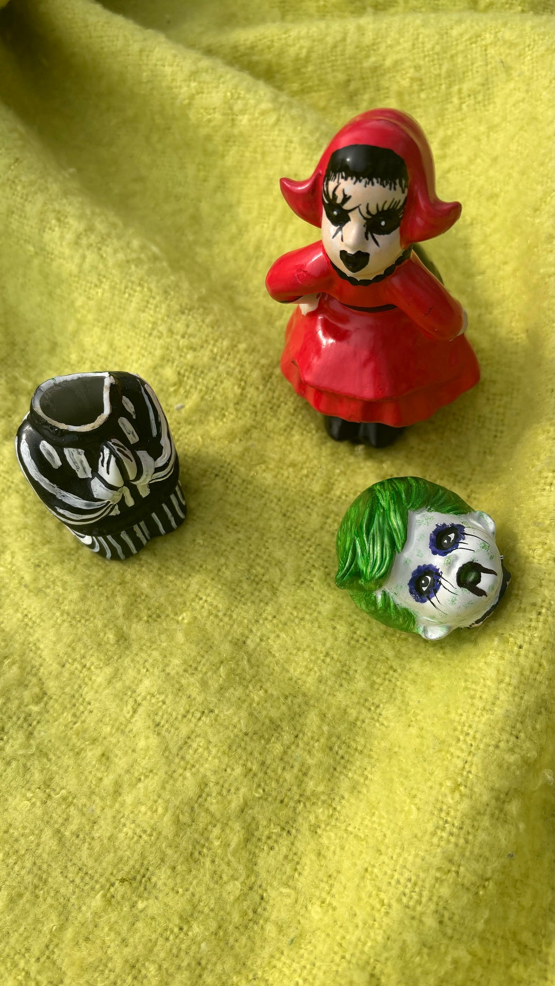 Beetlejuice and Lydia Ceramic Repaint Figurines Mimics Etsy
