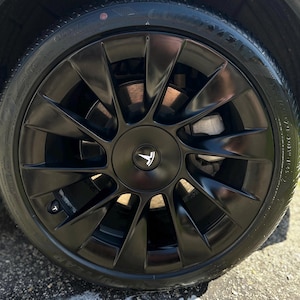 4 Decal Sticker for Tesla Wheel Hubcap Emblem – Custom Center Badge Overlay for Model Y Model 3 Model S & Model X 99% Fit - Multiple Colors