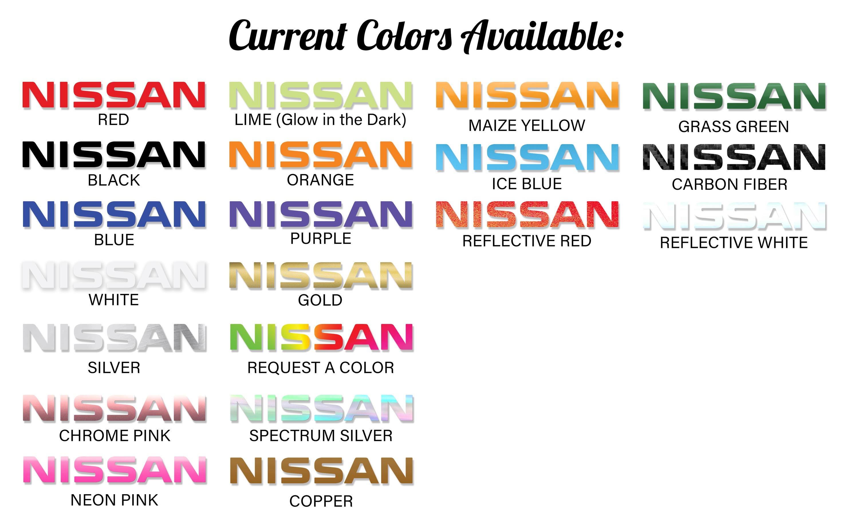 NISSAN Letters Rear Decal Sticker – Glossy Or Matte Vinyl – Fits Frontier Pathfinder Emblem - View #3