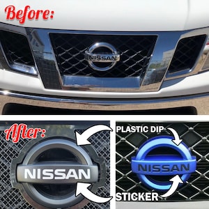 1 Custom Vinyl Front Decal Sticker NISSAN 2005-2019 Letters Fit for Inter Emblem Frontier Pathfinder Truck Car - Choose your Color