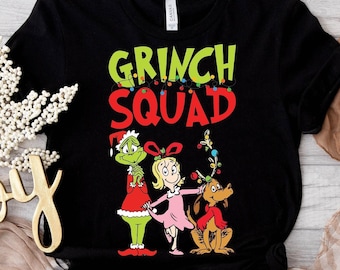 Grinch Squad Christmas Shirt, Retro Grinchmas Party Tee