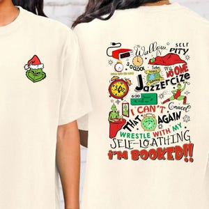 Grinch Jazzercise Shirt, Merry Grinchmas Tee, Two Sided Tee