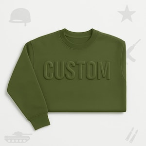 Sweat-shirt personnalisé avec texte en relief bouffant audacieux sur la poitrine et la manche, cadeau unisexe personnalisé pour homme ou femme, sweat à capuche avec texte en relief