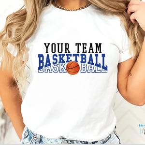 Maglietta da basket personalizzata, maglietta da basket personalizzata, maglietta con il nome della squadra di basket, maglietta da basket, maglietta per il giorno della partita, maglietta per la mamma che ama il basket