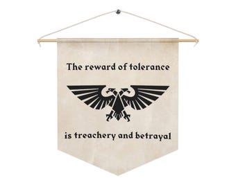 Tapiz "Imperium of Man" con cita - Decoración de pared - 45,7 x 53,3 cm