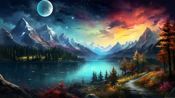 Nature Landscape Desktop Wallpaper High Resolution 1920x1080 Digital Download Etsy