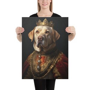Labrador Retriever Portrait Painting Canvas Wall Art
