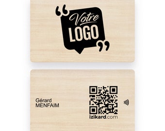 Connected Wooden Business Card | NFC and QR Code | Configured Livery