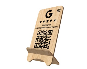 Wooden Easel Google Reviews | Premium Quality | UV printing | Nfc chip and QR Code | IZIKARD