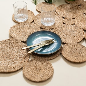 Reversible jute braided table runner, farmhouse , natural jute braided table runner, organic eco-friendly rustic vintage dining table,