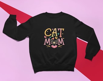 Cat Mom SVG, T-Shirt Design, Digital Download
