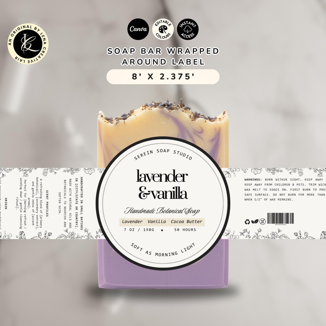 Minimalist Rustic Custom Packaging Label Design, Editable Label ...