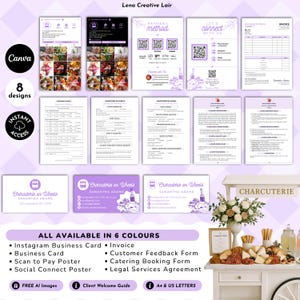 シャルキュトリーカートバンドル請求書サービス契約QRスキャン支払いInstagram名刺QR支払いCanvaテンプレート契約書Ageeement