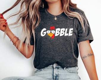 Gobble Gobble Koszulka na Święto Dziękczynienia, Koszulka damska na Święto Dziękczynienia, Koszulki rodzinne na Święto Dziękczynienia, Zabawne Święto Dziękczynienia 2023, Koszulka na Święto Dziękczynienia