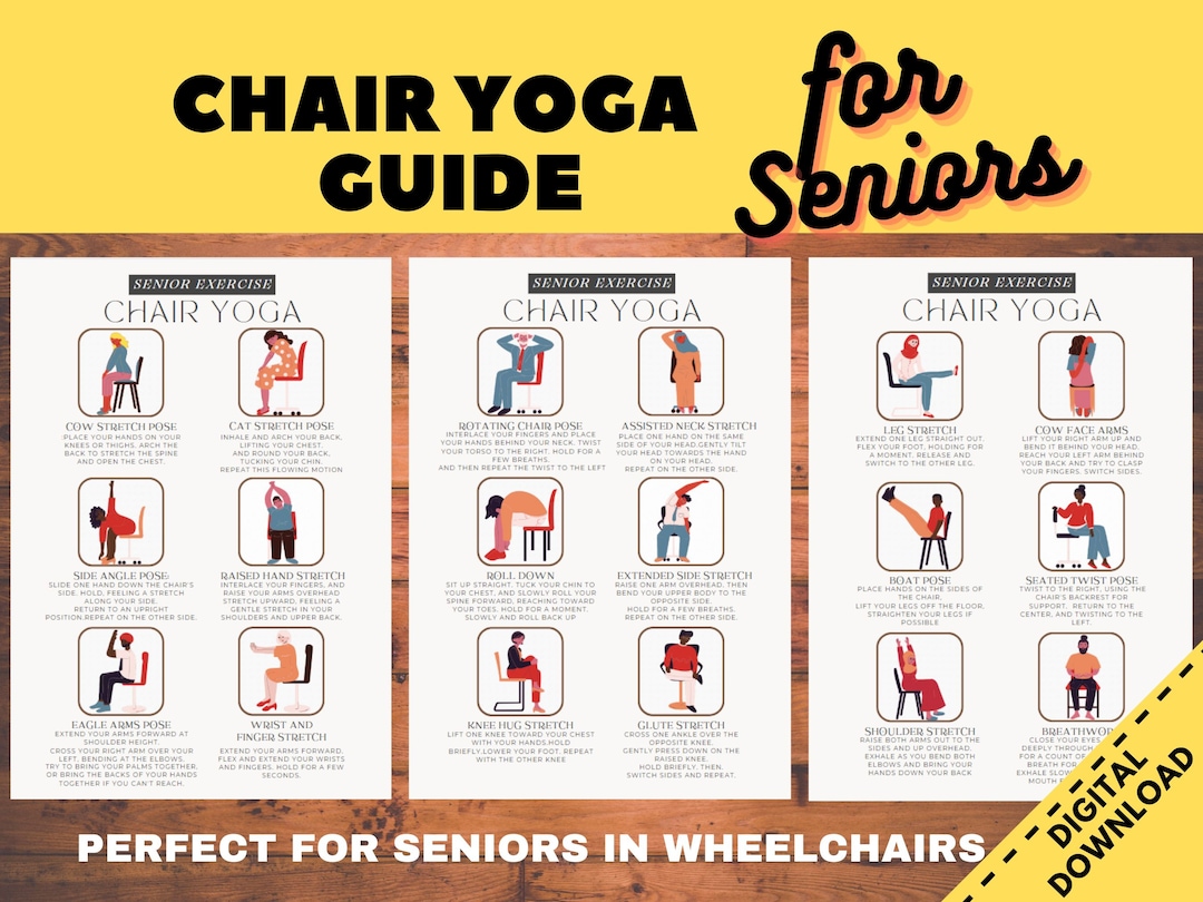 Chair Yoga Guide for Seniors, Exercise for Elderly, Physical Therapy