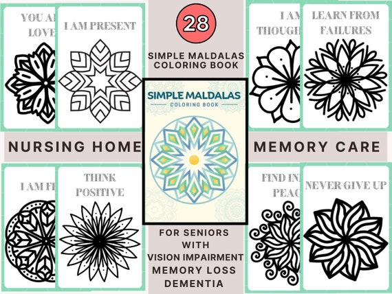 Mandala #2 | Large Print Coloring Book: Easy And Simple Adult Coloring Book  For Beginners, Seniors, Dementia, Alzheimer's and Parkinson's Patients 