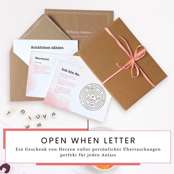 Gift for girlfriend, open if letters - surprise for wife, partner or long-distance relationships