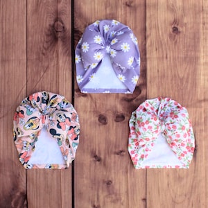 Baby Turban Hat, Baby Girl Turban, bow Baby turban,Baby print Turban, Baby Turban Headband, Infant Hat, Newborn Turban, Baby Headbands