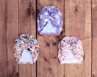 Baby Turban Hat, Baby Girl Turban, bow Baby turban,Baby print Turban, Baby Turban Headband, Infant Hat, Newborn Turban, Baby Headbands