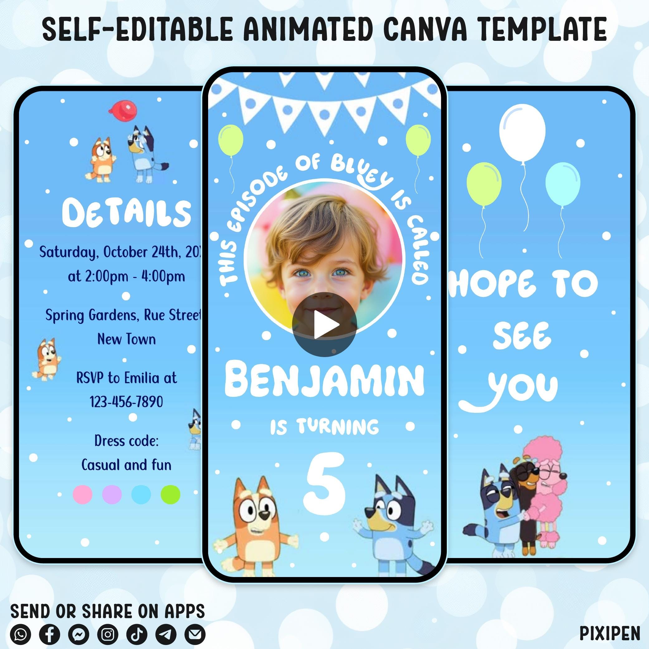 Pixipen Digital Invite Template
