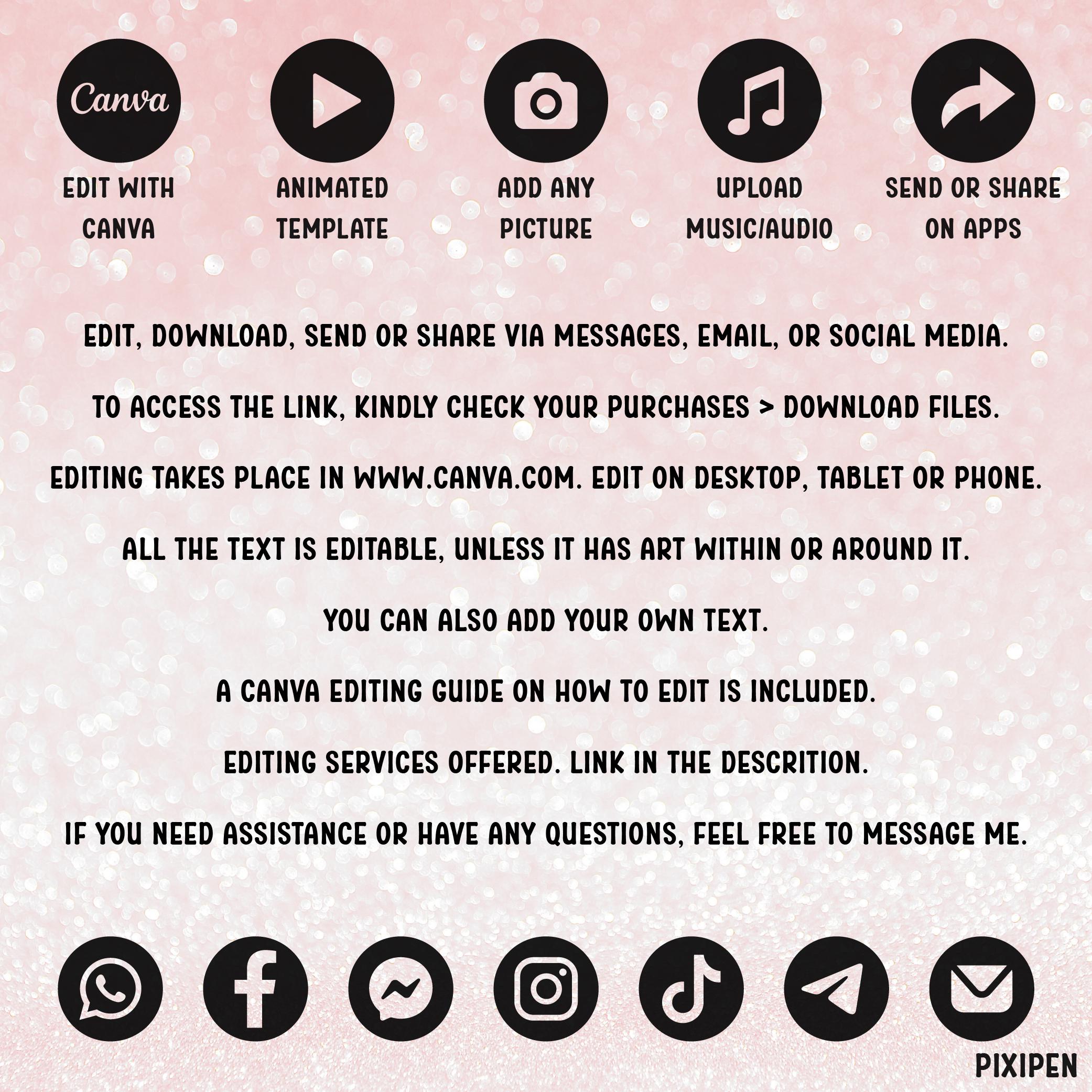 Pixipen Editable Video Template