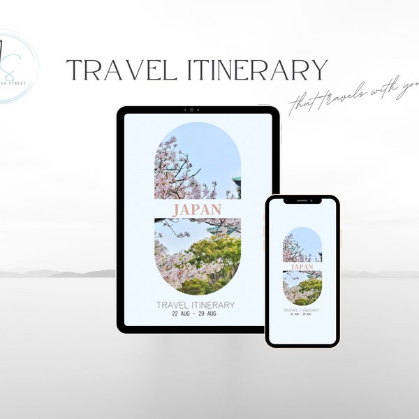 Bewerkbare reisplannersjabloon | Reisrouteplanner | Canva Vakantieplanner | Digitale sjabloon downloaden | Reizen Japan