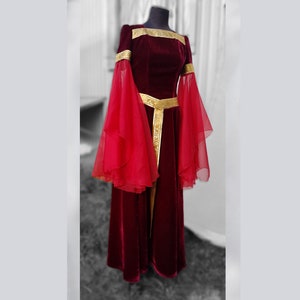 Medieval Fantasy Dress; women's role play costume;