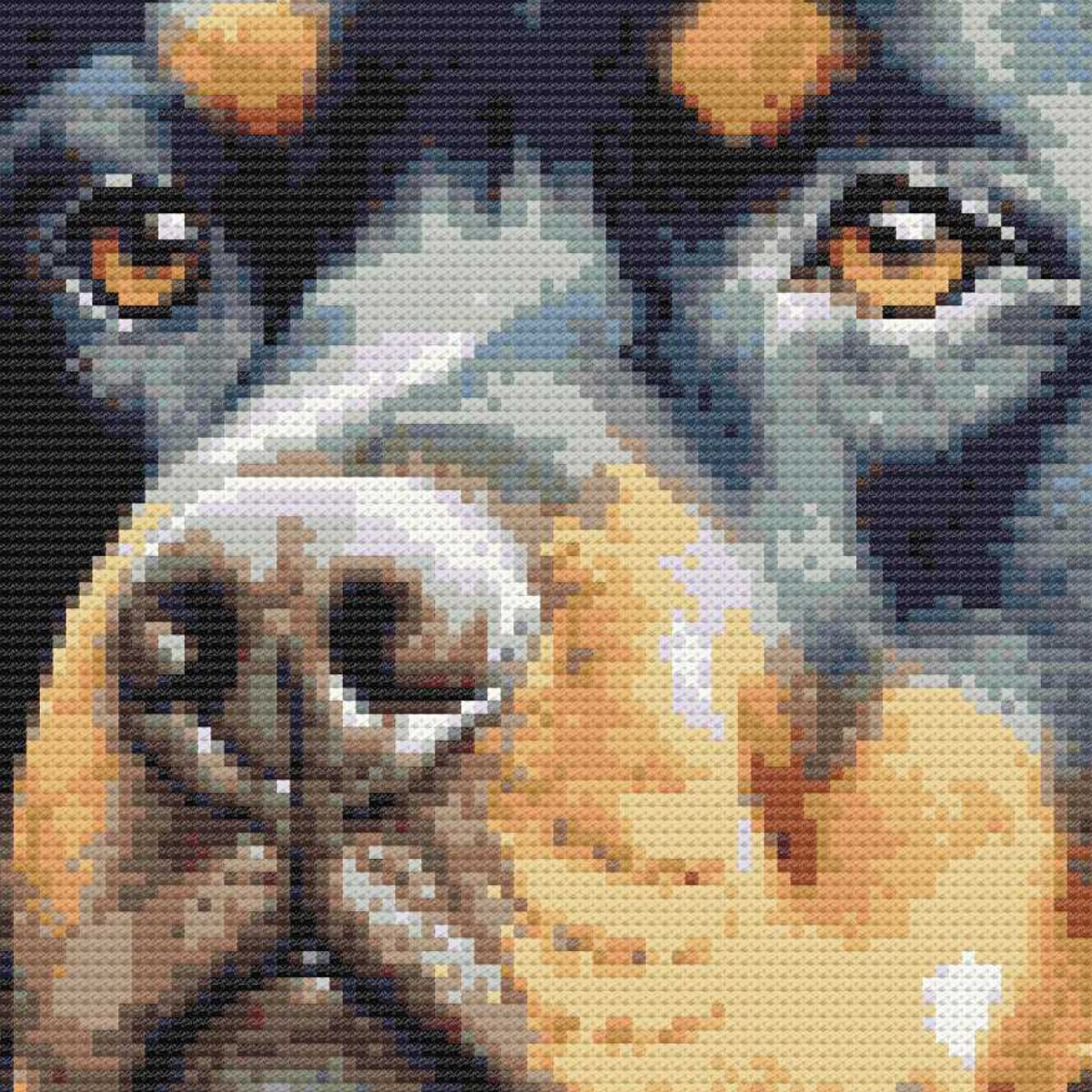 Rottweiler Dog Cross Stitch Pattern / Cute Rottweiler Dog Digital PDF ...
