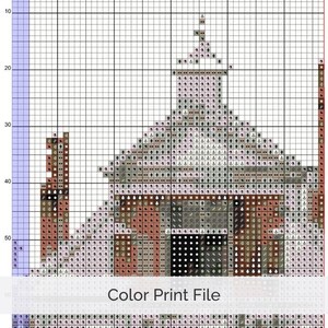 Amsterdam Canal House Cross Stitch Pattern, Dutch Architecture Art, Holland Watercolor Embroidery PDF
