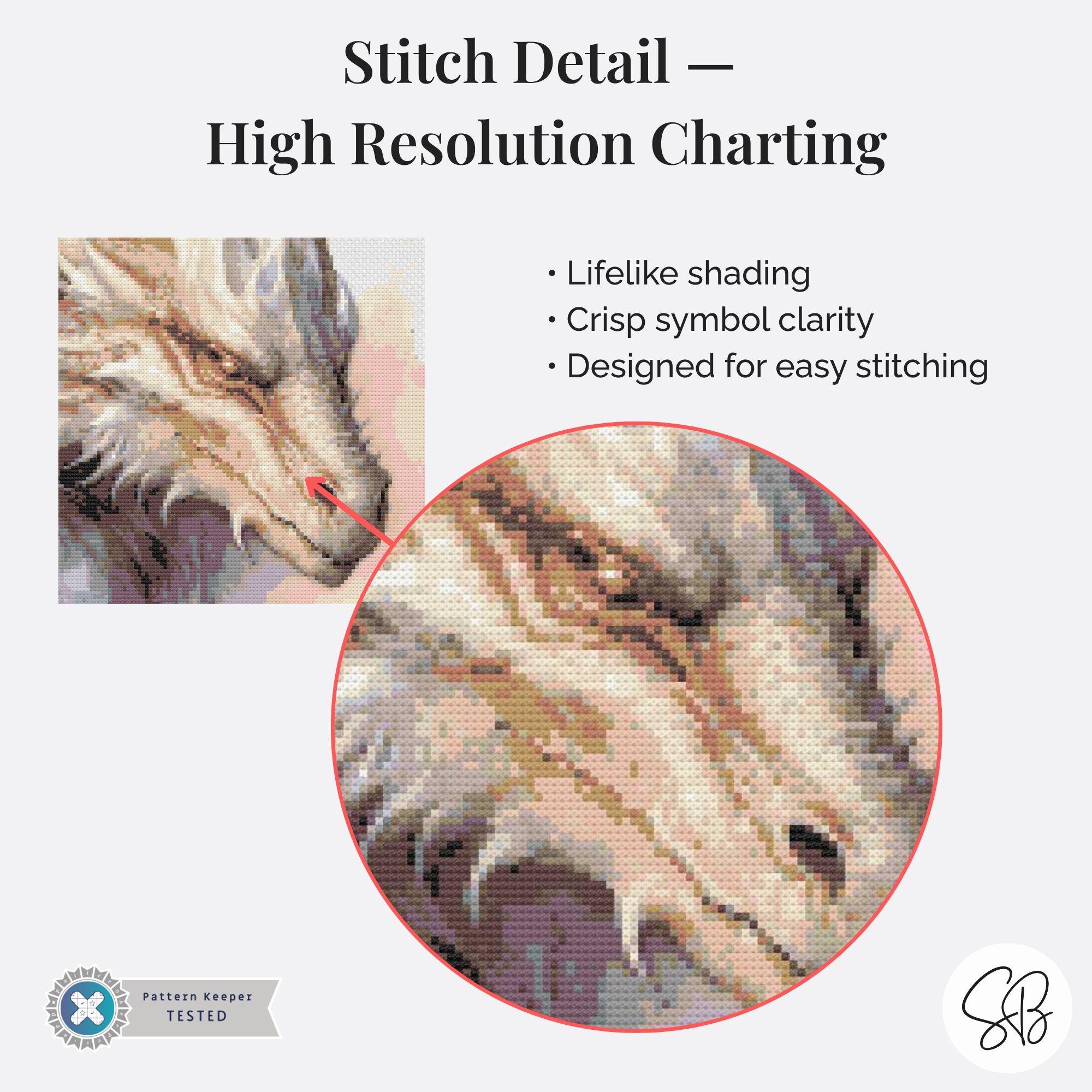 Dragon Cross Stitch Pattern, Mythical Fantasy Embroidery Home Decor Art ...