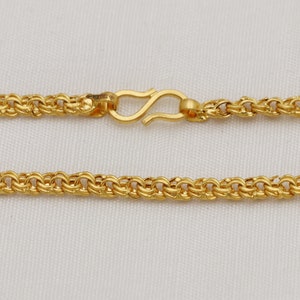Wedding 22k Gold Chain Necklace Chain, Fine Gold Handmade Women Jewelry, Indian Jewellery, Gift, Real Gold, handcrafted Gold Chain, os1390