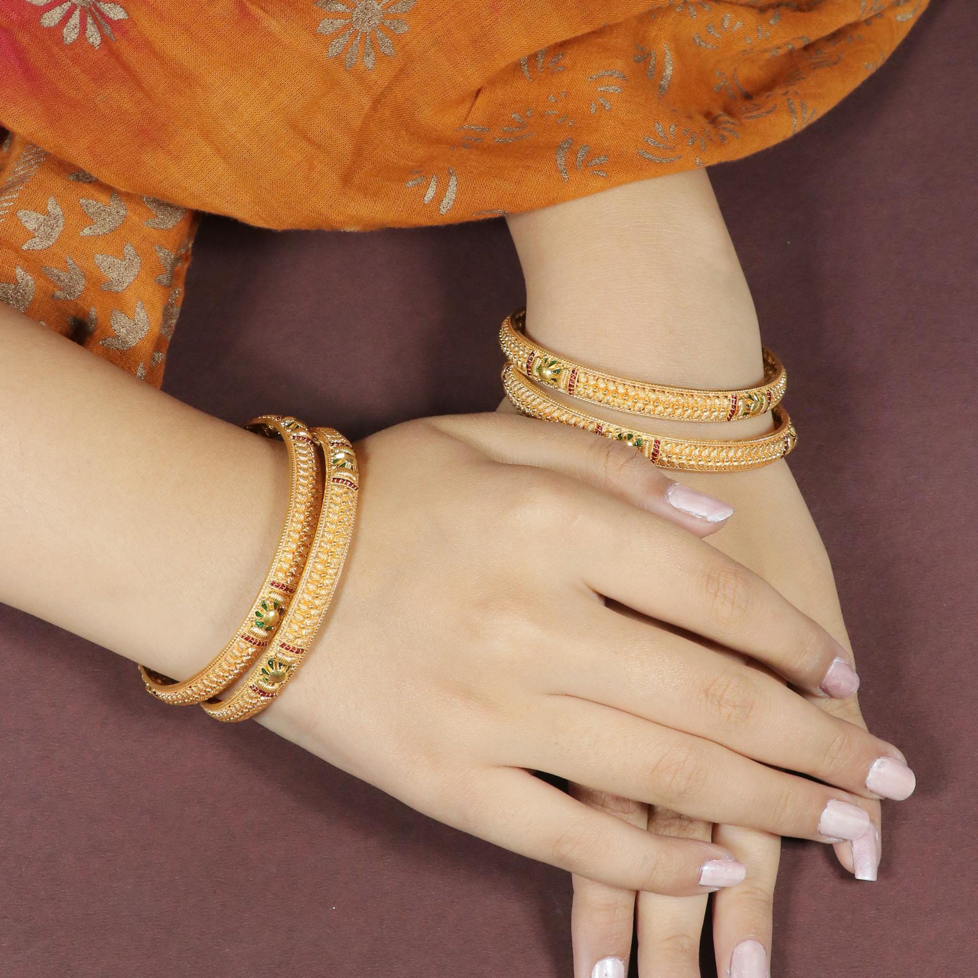 【美品】human made bangle gold Well Crafted Handmade 22k Gold Cuff Bangle, Fine Designed