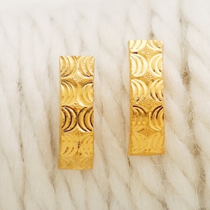 22k Gelbgold Ohrstecker handgemachte Schmuck für Geschenk, indische solid Gold 22kt Juwelen, OS2137
