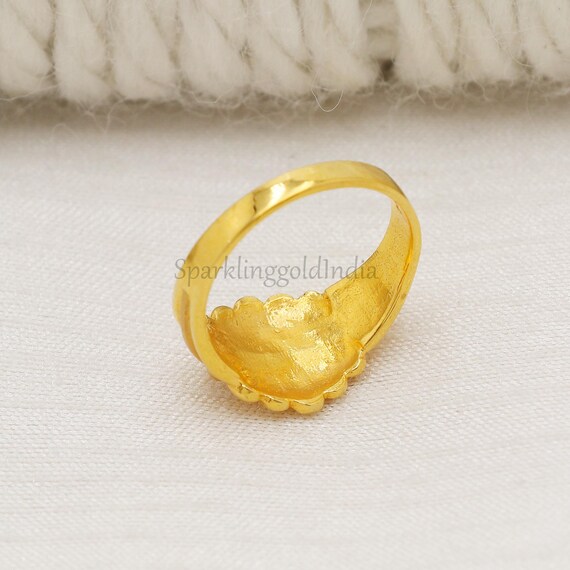 20k Gold Ring, 20k Handmade Gold Jewelry, Indian, Gift, Real Gold