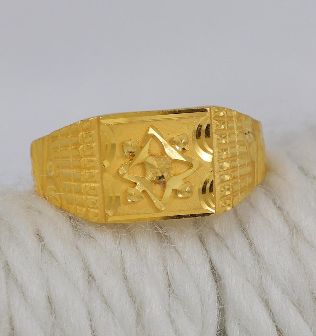 INDIAN JEWELRY IH(Indian Hand Made) リング 22kt Yellow Gold Rings Indian Handmade Jewelry for Gift, Indian
