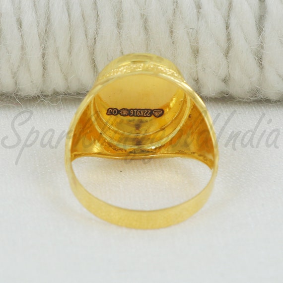 22k Gold Ring, Handmade Jewelry, Indian, Gift, Real Gold, Women