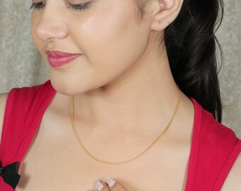 designer 22k gold chain, handcrafted indian 22k fine gold chain jewelry, OOS1525